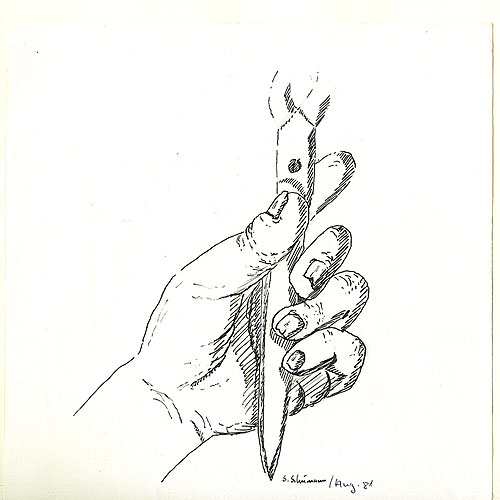 Hände August 1981 Zeichnung mit Tusche&Feder